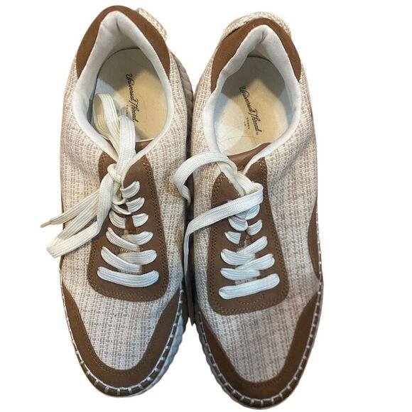 Universal Thread size 9 canvas platform shoes brown tans casual shoes - Picture 1 of 6